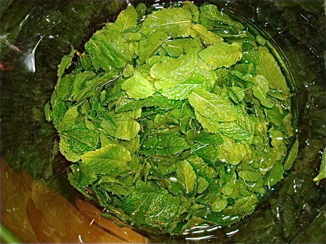 Mint + vodka + simple syrup