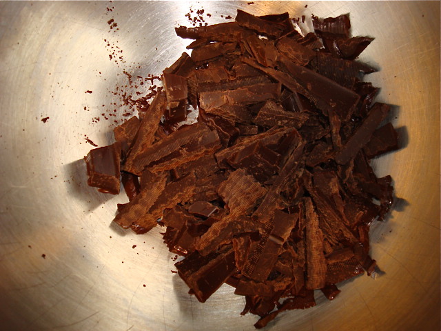 Add the chocolate to the top of your double boiler