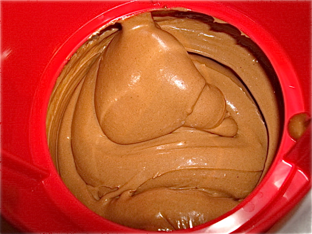 Ice cream after about a half an hour, ready to transfer to the freezer