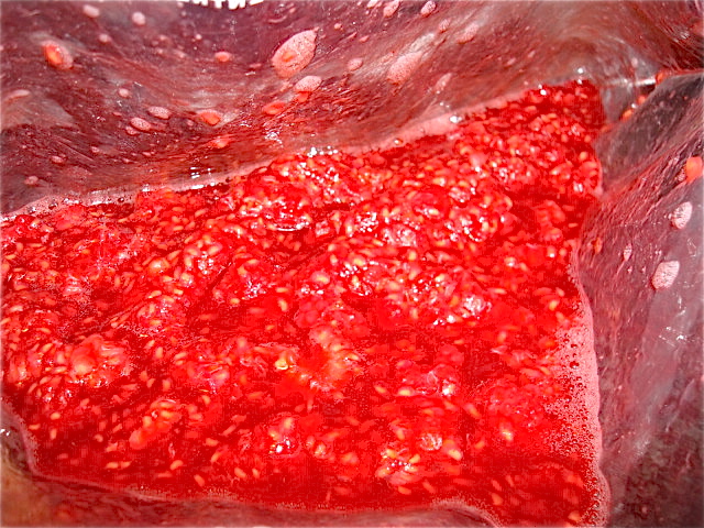Macerated raspberries