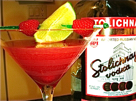 Rustic Raspberry Vodka-tini