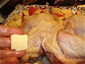 Once you\'ve created a pocket between the skin and the meat, add the butter
