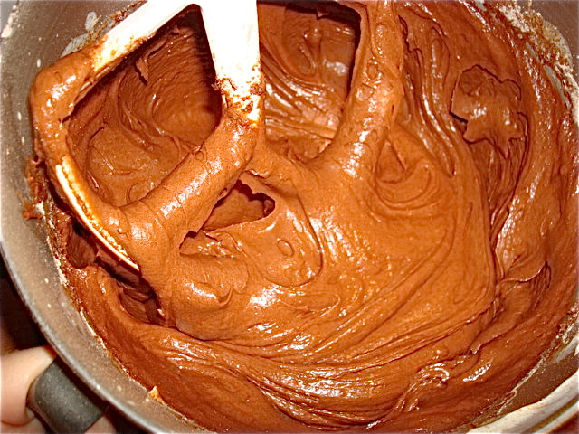 Mix the wet and dry ingredients together to make the cake batter