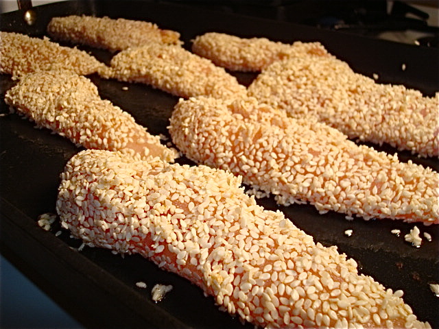Space them out on a preheated, greased pan