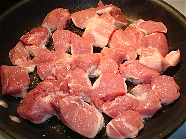 Browning pork