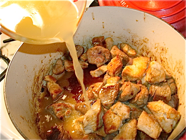 Add the chicken stock