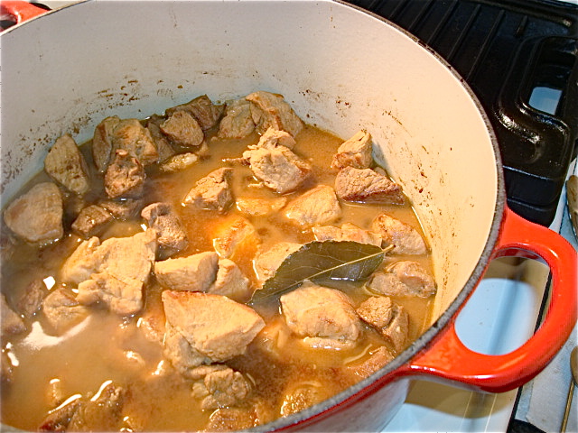 After about an hour of simmering