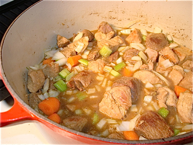 Stir to mix in the veggies
