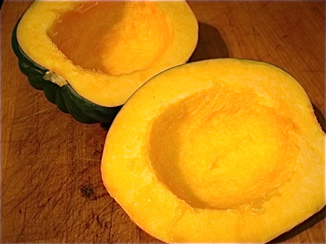 Cleaned acorn squash