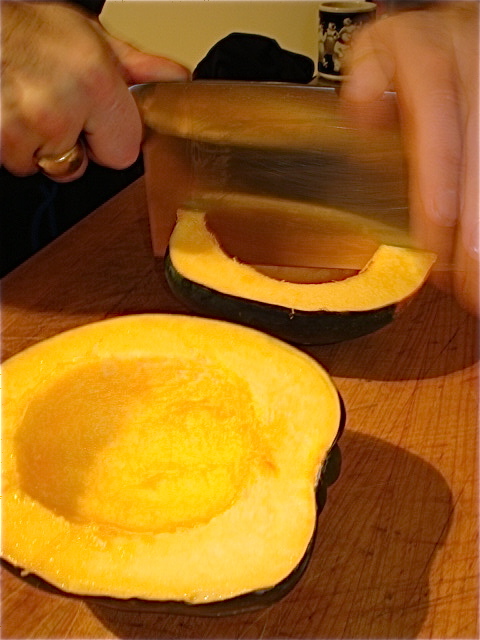 Cut each half in half again