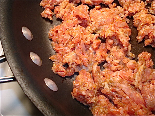 Saute the sausage