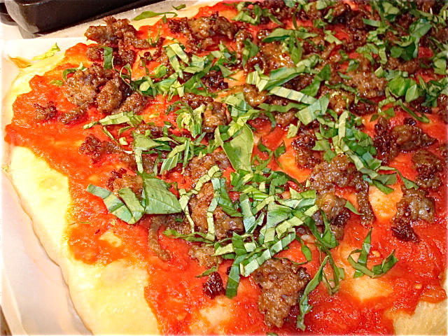 Sprinkle on the basil