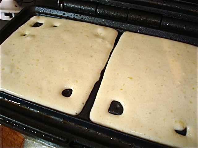 Ready to close up the waffle maker