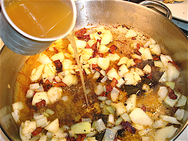 Pour in the apple cider