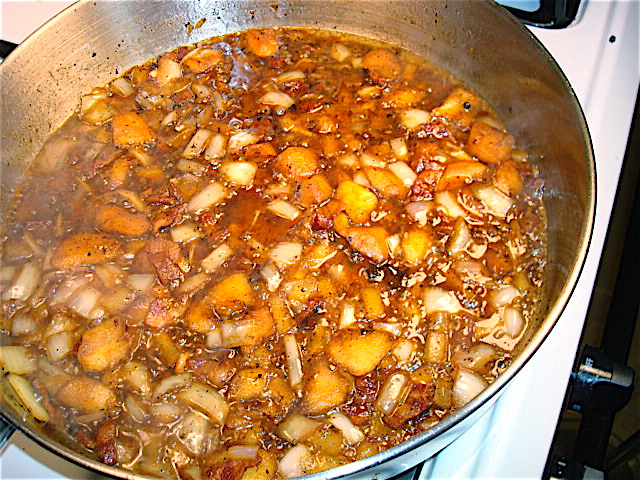 Reduce the cider sauce