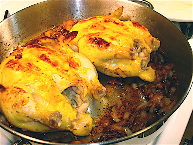 Twin hens, almost ready for the oven