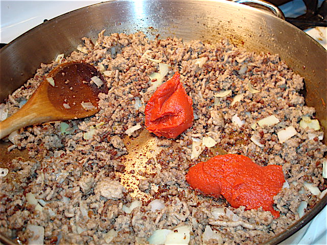 Add the tomato paste