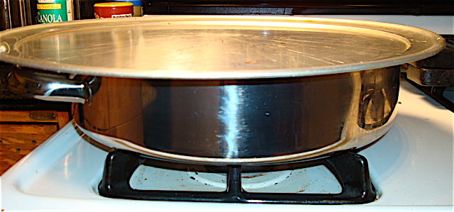Cover up your pan while the pasta finishes cooking