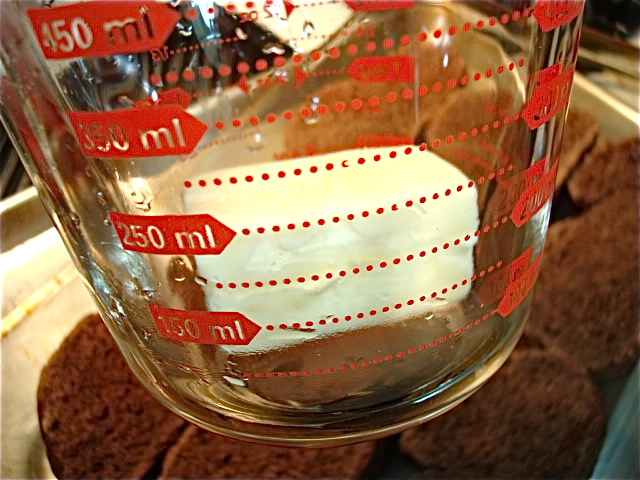 Melt 4 Tbls. of butter