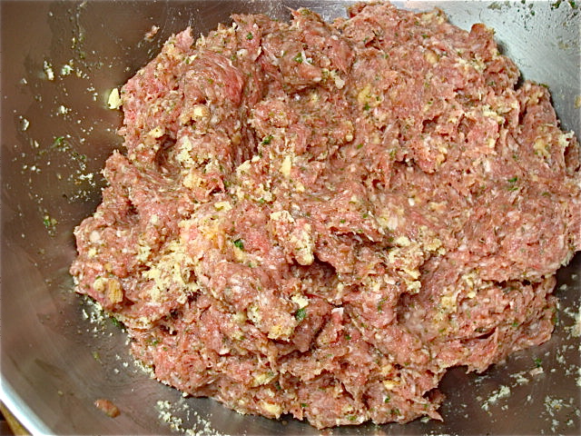 Meat with half the breadcrumbs