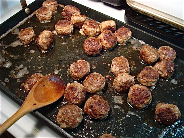 Roll them around a little bit to brown the edges