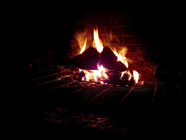 By the fire
