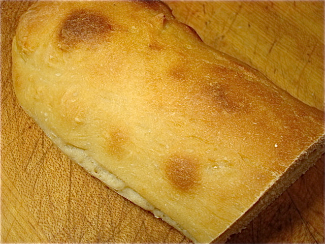 If you're not using a French-style long loaf, use two thick slices of bread. If you're not using a French-style long loaf, use two thick slices of bread.