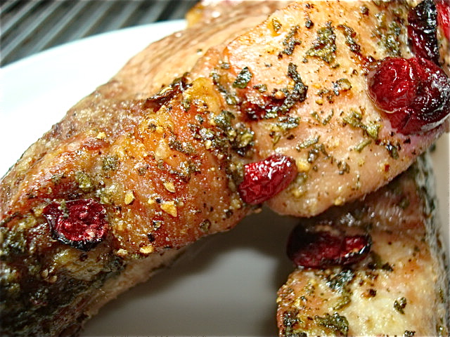 Cranberry Sage Pork Ribs with Whiskey Butter
