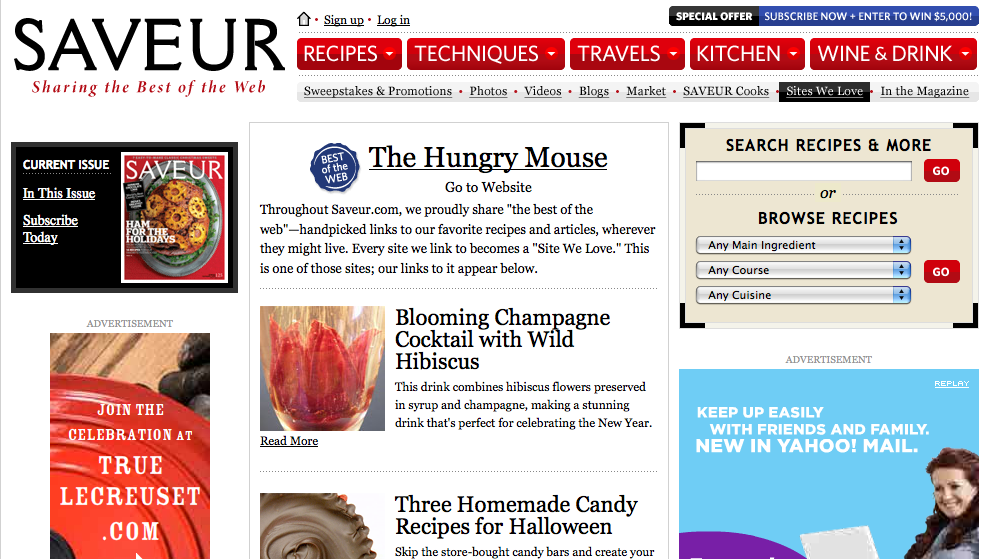 Saveur Best of the Web Saveur Best of the Web