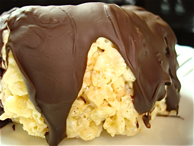 Chocolate Covered Rice Krispie Treat