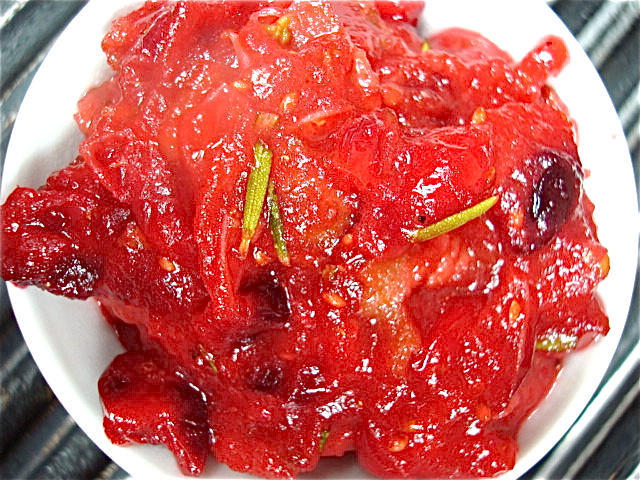Cranberry Bacon Chutney with Rosemary and Port