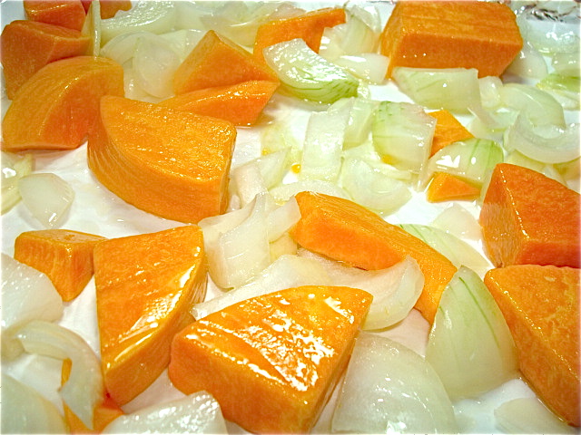 Mix to coat with olive oil