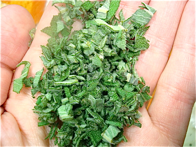Freshly minced sage