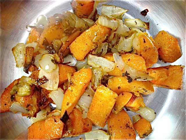 Put the veggies in a pot