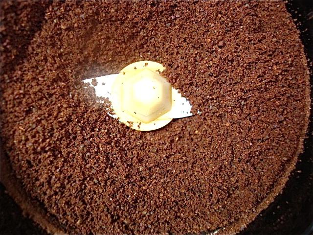 After the first coffee grinder grinding