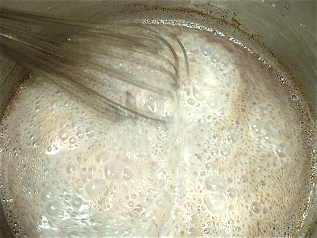 Whisk constantly as it cooks