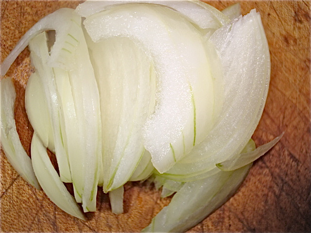 Thinly sliced sweet onion