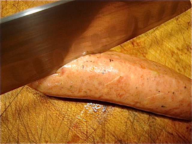 Make a few slices in the skin