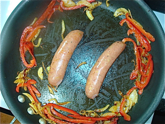 Scoot the veggies to the edge of the pan if they start to burn