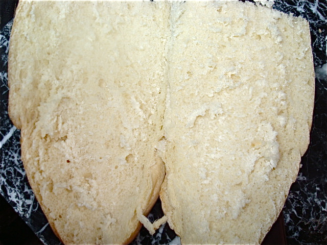 Slice your bread in half lengthwise