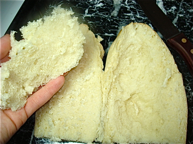 Scoop out some of the bread
