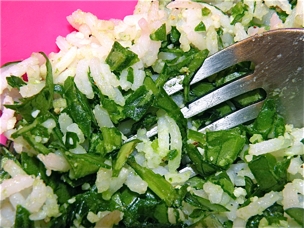 Garlic & Spinach Parmesan Rice