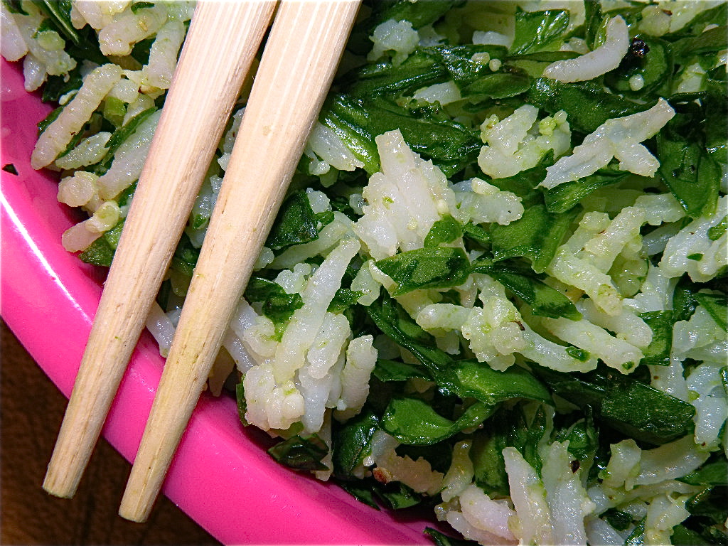 Garlic & Spinach Parmesan Rice