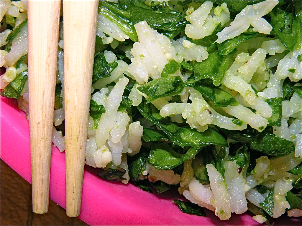 Garlic & Spinach Parmesan Rice