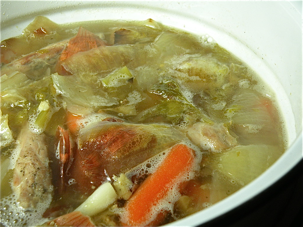 Basic Homemade Chicken Stock at The Hungry Mouse