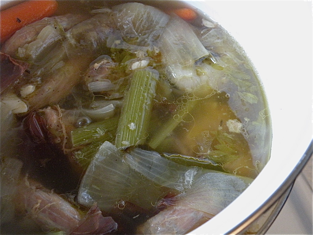 Basic Homemade Chicken Stock at The Hungry Mouse