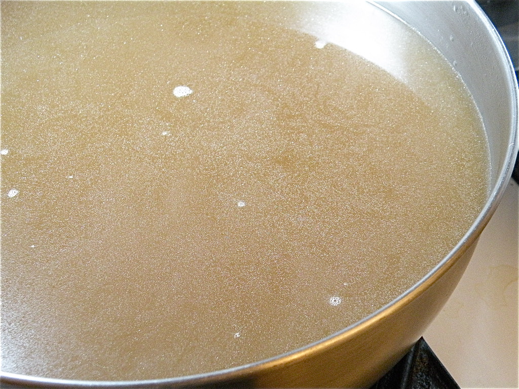 Basic Homemade Chicken Stock at The Hungry Mouse
