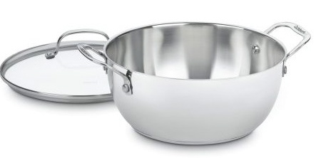 Cuisinart Chef's Classic Stainless 5-1/2-Quart Multi-Purpose Pot with Glass Cover