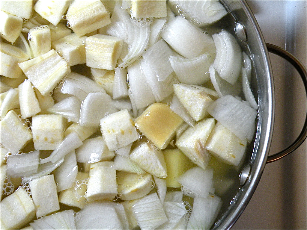 Boil the veggies