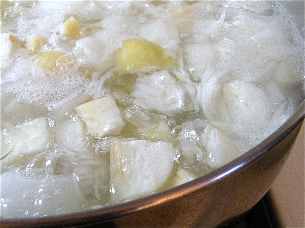 Boil the veggies